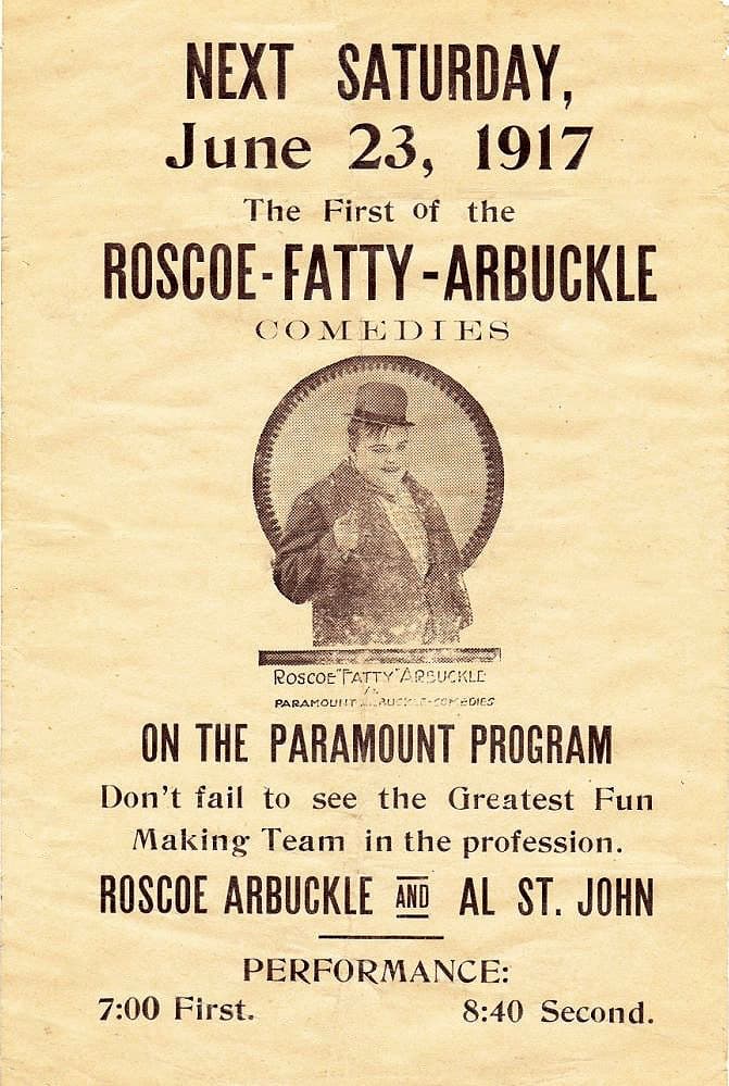 Promotional flyer for Roscoe Arbuckle and Al St. John
