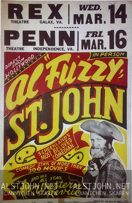Original poster for Al St. John’s Western Revue Tour